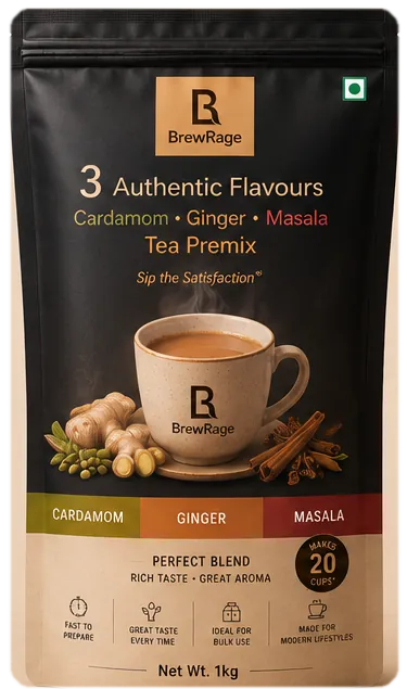 BrewRage 3 Authentic Flavours tea premix pouch